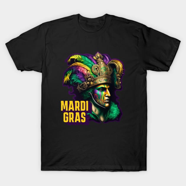 Mardi Gras King T-Shirt by Alonesa